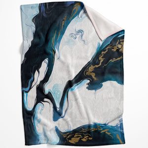 Nordic River C Blanket Blanket 75 x 100cm Clock Canvas