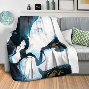 Nordic River C Blanket Blanket Clock Canvas
