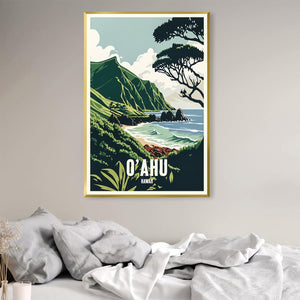 O'ahu Hawaii Canvas Art Clock Canvas