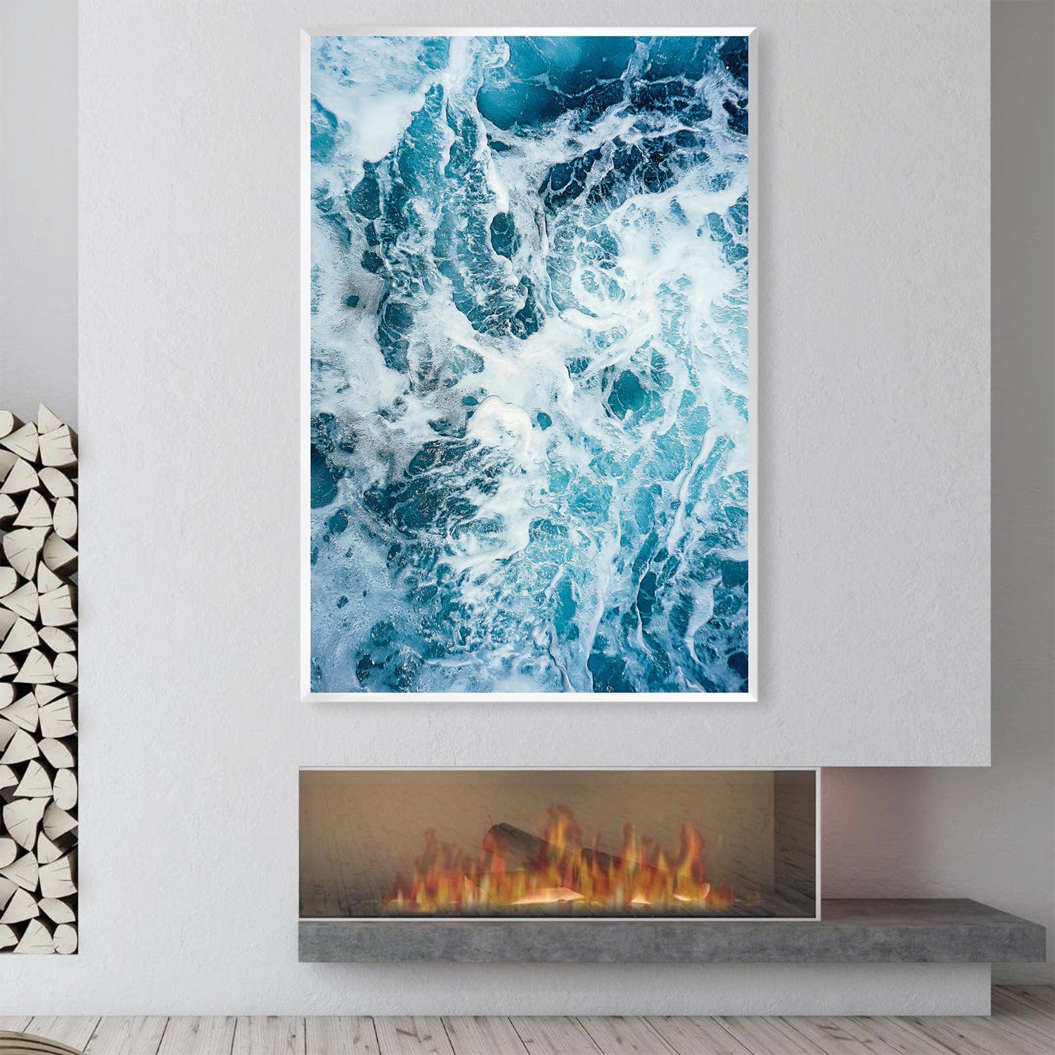 Ocean Mix Canvas Art Clock Canvas