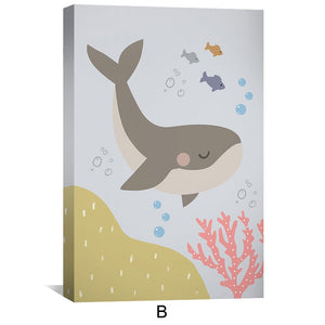 Ocean Whimsy Canvas Art B / 12 x 18in / Canvas Clock Canvas