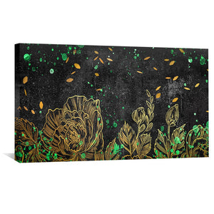 Orbiting Garden Canvas Art Clock Canvas