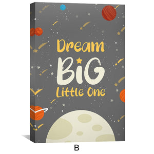 Orbiting Imagination Canvas Art B / 12 x 18in / Canvas Clock Canvas