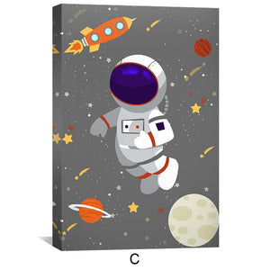 Orbiting Imagination Canvas Art C / 12 x 18in / Canvas Clock Canvas