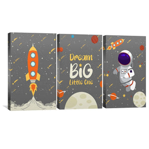 Orbiting Imagination Canvas Art Clock Canvas