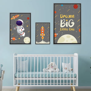 Orbiting Imagination Canvas Art Set of 3 / 12 x 18in / Canvas Clock Canvas
