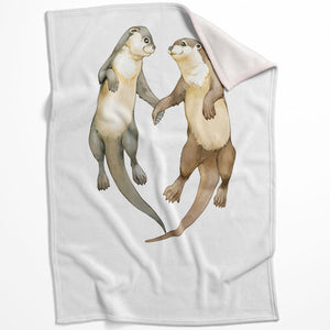 Otter Love Blanket Blanket 75 x 100cm Clock Canvas