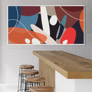 Ovals and Color Canvas Art Clock Canvas