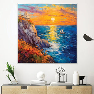 Paint by the Sea Canvas Art Clock Canvas
