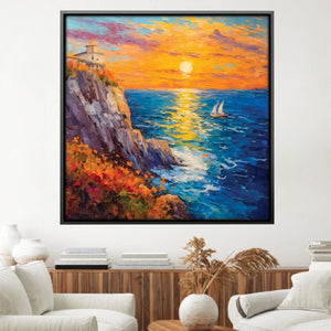 Paint by the Sea Canvas Art Clock Canvas