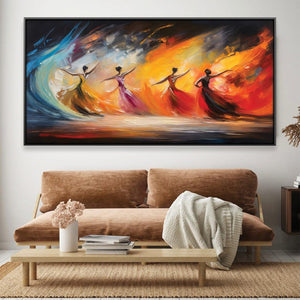 Painted Dancers Canvas Art Clock Canvas