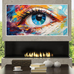 Painted Eye Canvas Art Clock Canvas