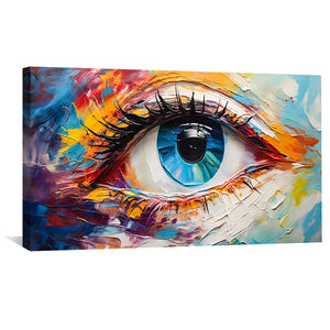 Painted Eye Canvas Art Clock Canvas