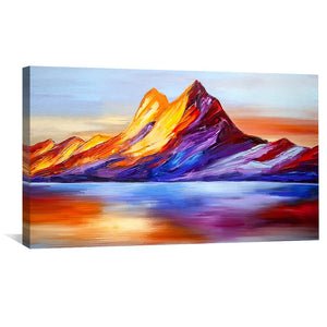 Painted Peaks Canvas Art Clock Canvas