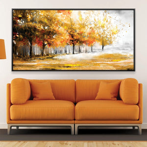 Palette of Fall Canvas Art Clock Canvas
