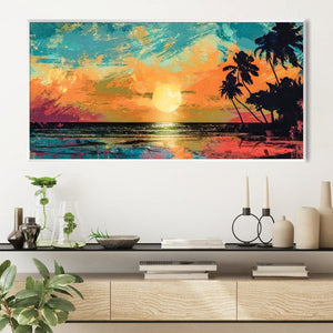Palette of Paradise Canvas Art Clock Canvas