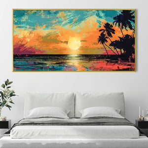 Palette of Paradise Canvas Art Clock Canvas