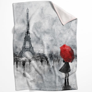 Paris Moods Blanket Blanket 75 x 100cm Clock Canvas