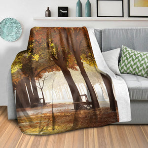 Park Strolls Blanket Blanket Clock Canvas