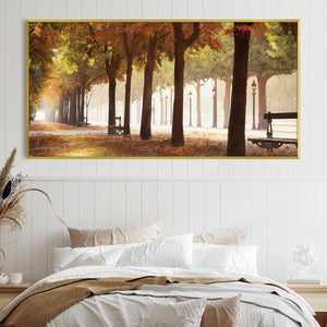 Park Strolls Canvas Art Clock Canvas