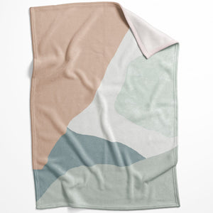 Pastel Curves A Blanket Blanket 75 x 100cm Clock Canvas