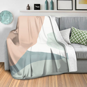 Pastel Curves A Blanket Blanket Clock Canvas