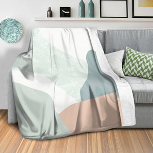 Pastel Curves B Blanket Blanket Clock Canvas
