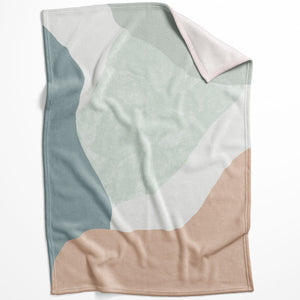 Pastel Curves C Blanket Blanket 75 x 100cm Clock Canvas