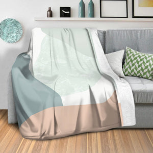 Pastel Curves C Blanket Blanket Clock Canvas