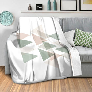 Pastel Triangles C Blanket Blanket Clock Canvas