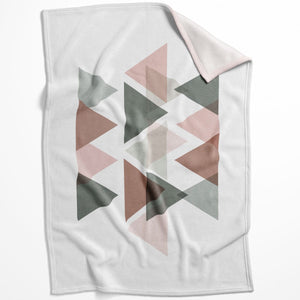 Pastel Triangles D Blanket Blanket 75 x 100cm Clock Canvas
