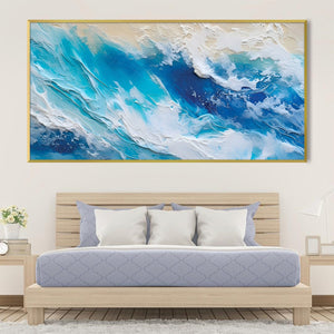Pastel Waves Canvas Art Clock Canvas