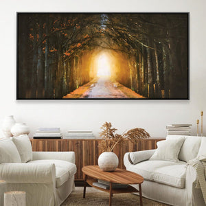 Path of Light Canvas Art 50 x 25cm / Rolled Prints Clock Canvas