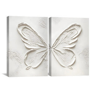 Peaceful Butterfly Art Clock Canvas