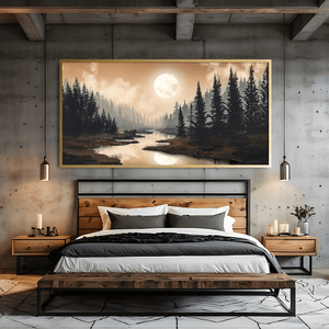 Peaceful Nature Evenings Canvas Art Clock Canvas