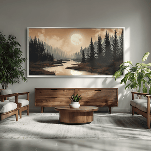 Peaceful Nature Evenings Canvas Art Clock Canvas