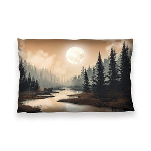 Peaceful Nature Evenings Cushion Cushion 13 x 19in Clock Canvas
