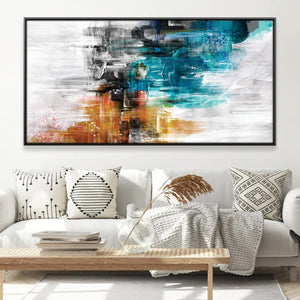 Peaks of the Abstract Canvas Art Clock Canvas