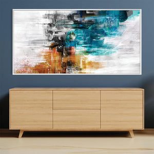 Peaks of the Abstract Canvas Art Clock Canvas
