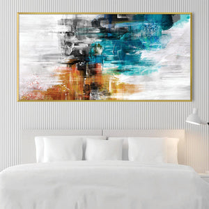 Peaks of the Abstract Canvas Art Clock Canvas