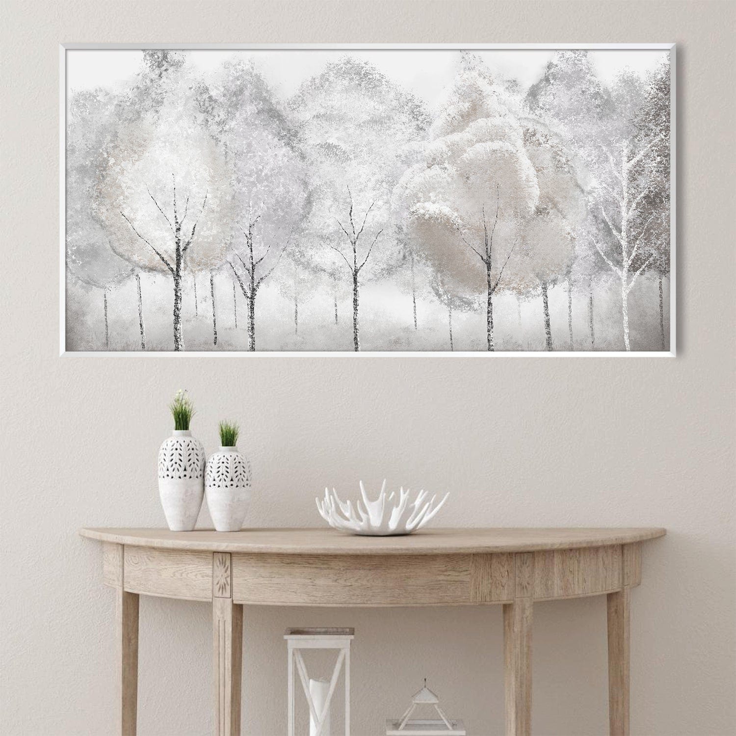 Pearl Forest Canvas Art Clock Canvas