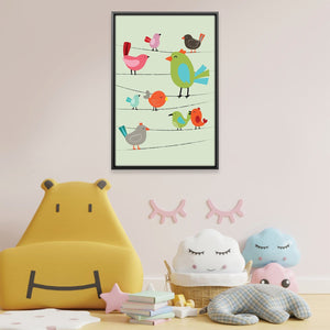 Perched & Playful Canvas Art 12 x 18in / Canvas Clock Canvas