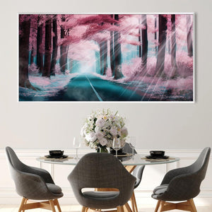 Petal Road Canvas Art Clock Canvas