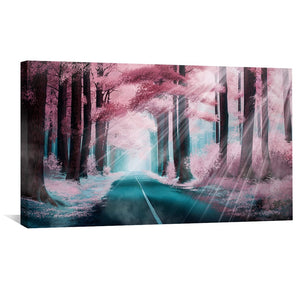 Petal Road Canvas Art Clock Canvas