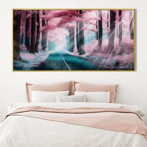 Petal Road Canvas Art Clock Canvas