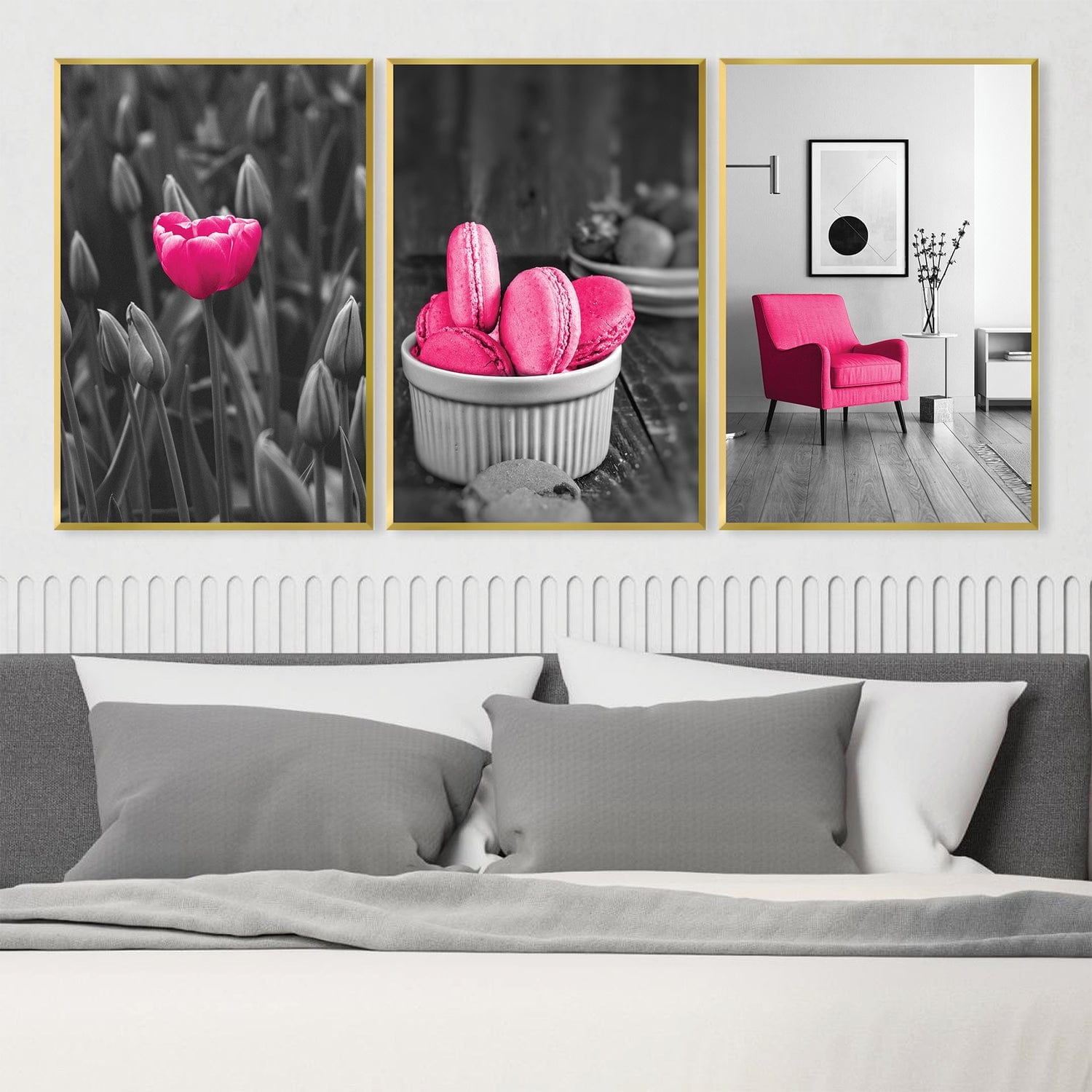Pink Elegance Canvas Art Clock Canvas
