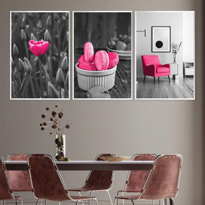 Pink Elegance Canvas Art Clock Canvas