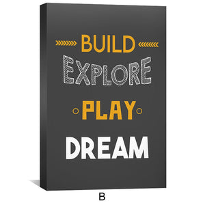 Play Build Canvas Art Clock Canvas