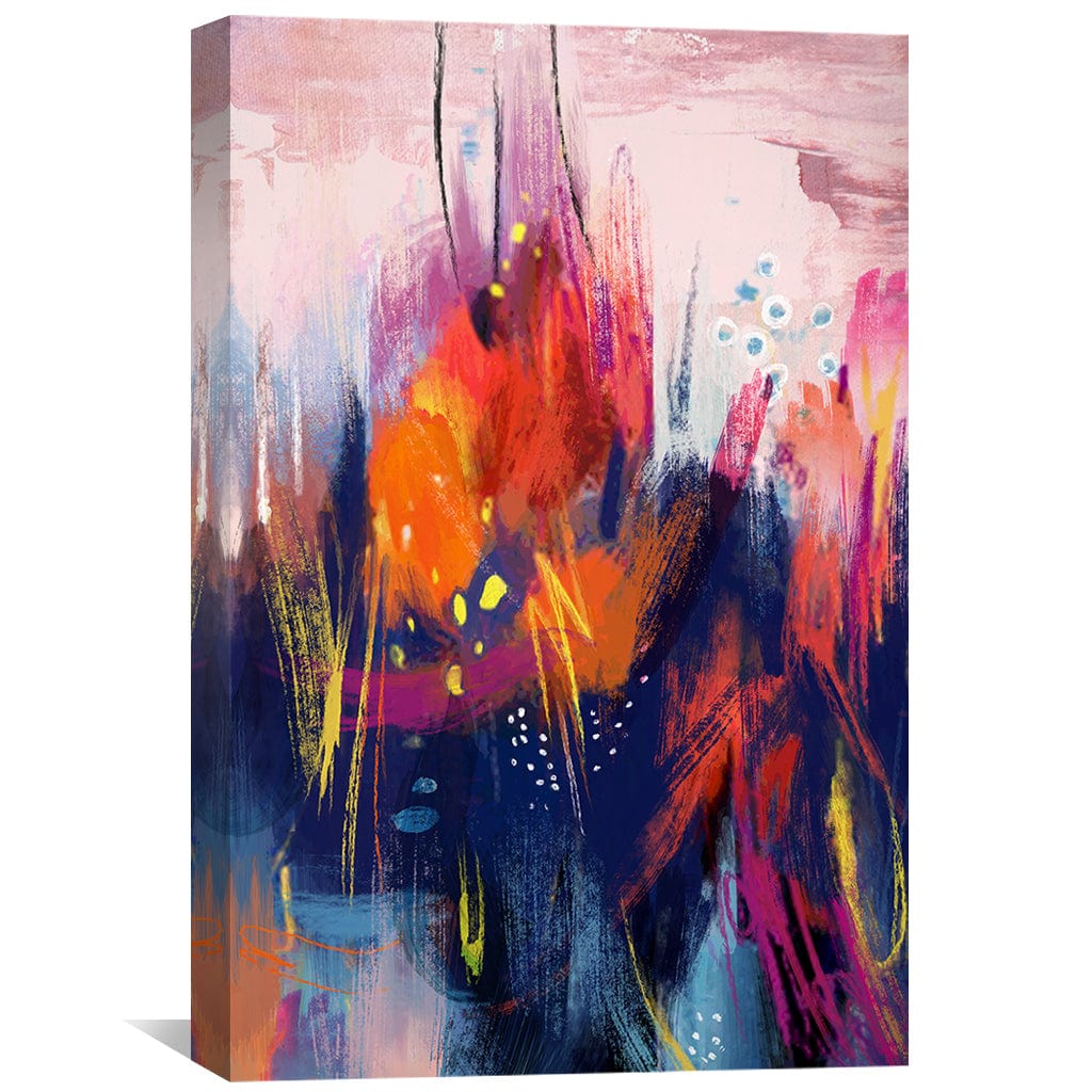 Pointed Colors Canvas Art Clock Canvas