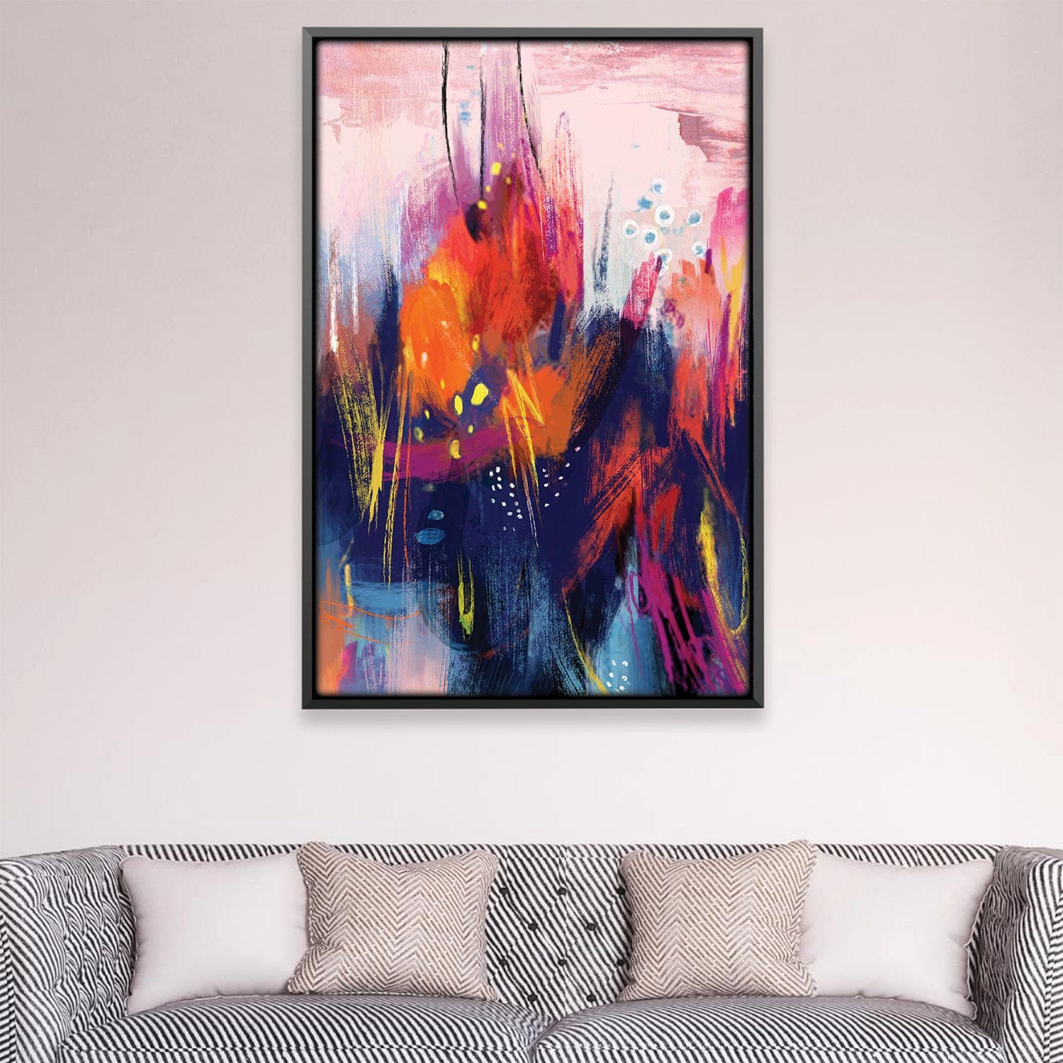 Pointed Colors Canvas Art Clock Canvas